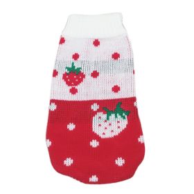New Winter Fashion Pet Clothes (Option: Red Strawberry-16China)