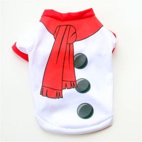 Fashion Dog Clothes Christmas Clothing (Option: White Scarf Snowman-L)