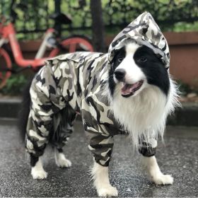 Dog Raincoat Border Shepherd Dog Clothing Waterproof (Option: Camouflage-5XL)