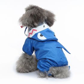 Pet Sound Dog Raincoat Four-legged Reflective Raincoat Pattern Dog Four Seasons Universal (Option: YY41 Shark-M)