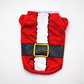 Fashion Dog Clothes Christmas Clothing (Option: Red Christmas Belt-L)