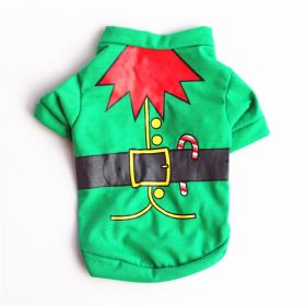 Fashion Dog Clothes Christmas Clothing (Option: Green Christmas Belt-L)