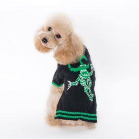 Pumpkin Sweater Dog Clothes Halloween (Option: Fluorescent Skull-XL)