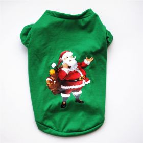 Fashion Dog Clothes Christmas Clothing (Option: Green Santa Claus-L)